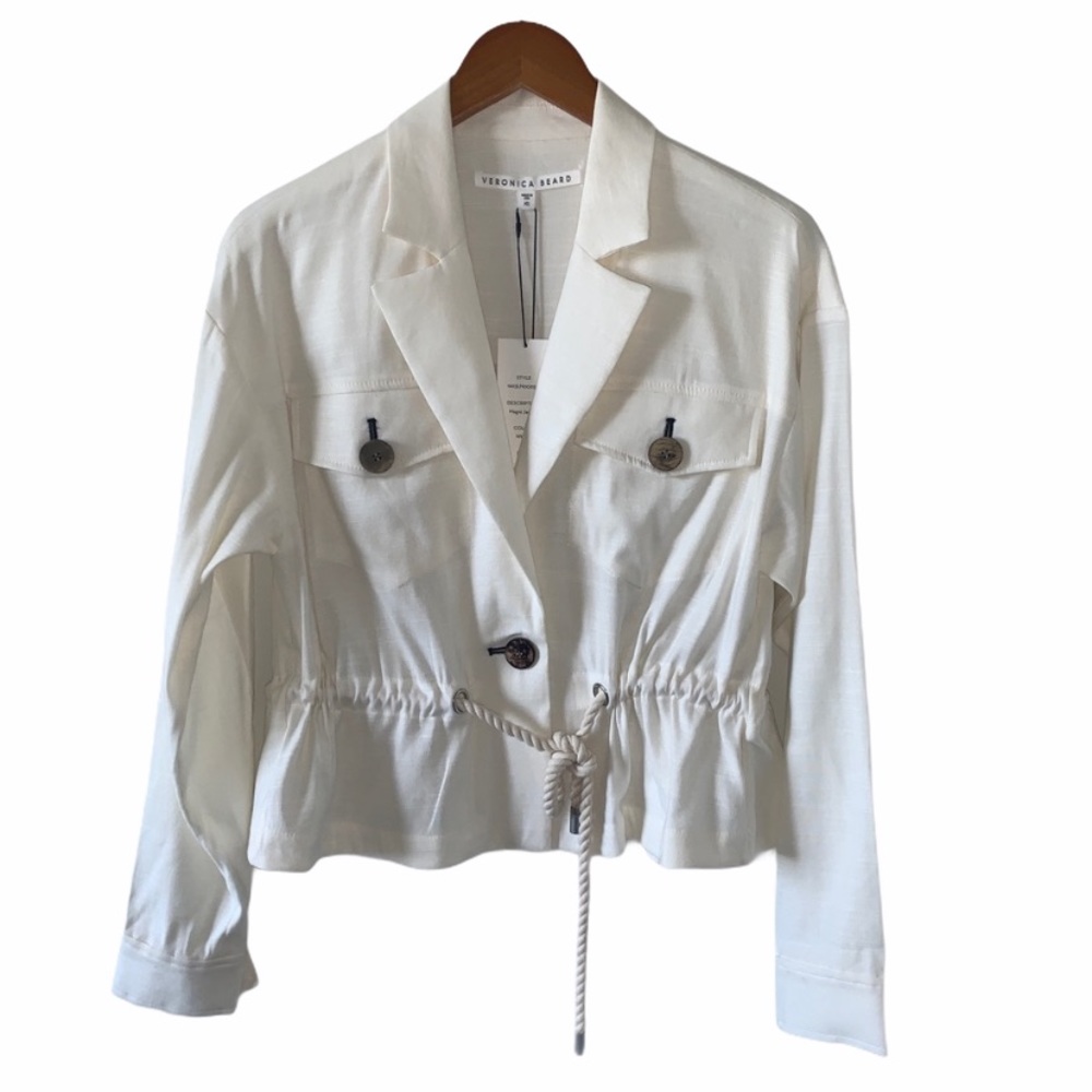 NWT Veronica Beard White Magni Jacket Size XS